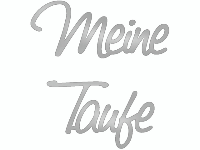 Wachsschrift Meine Taufe silber