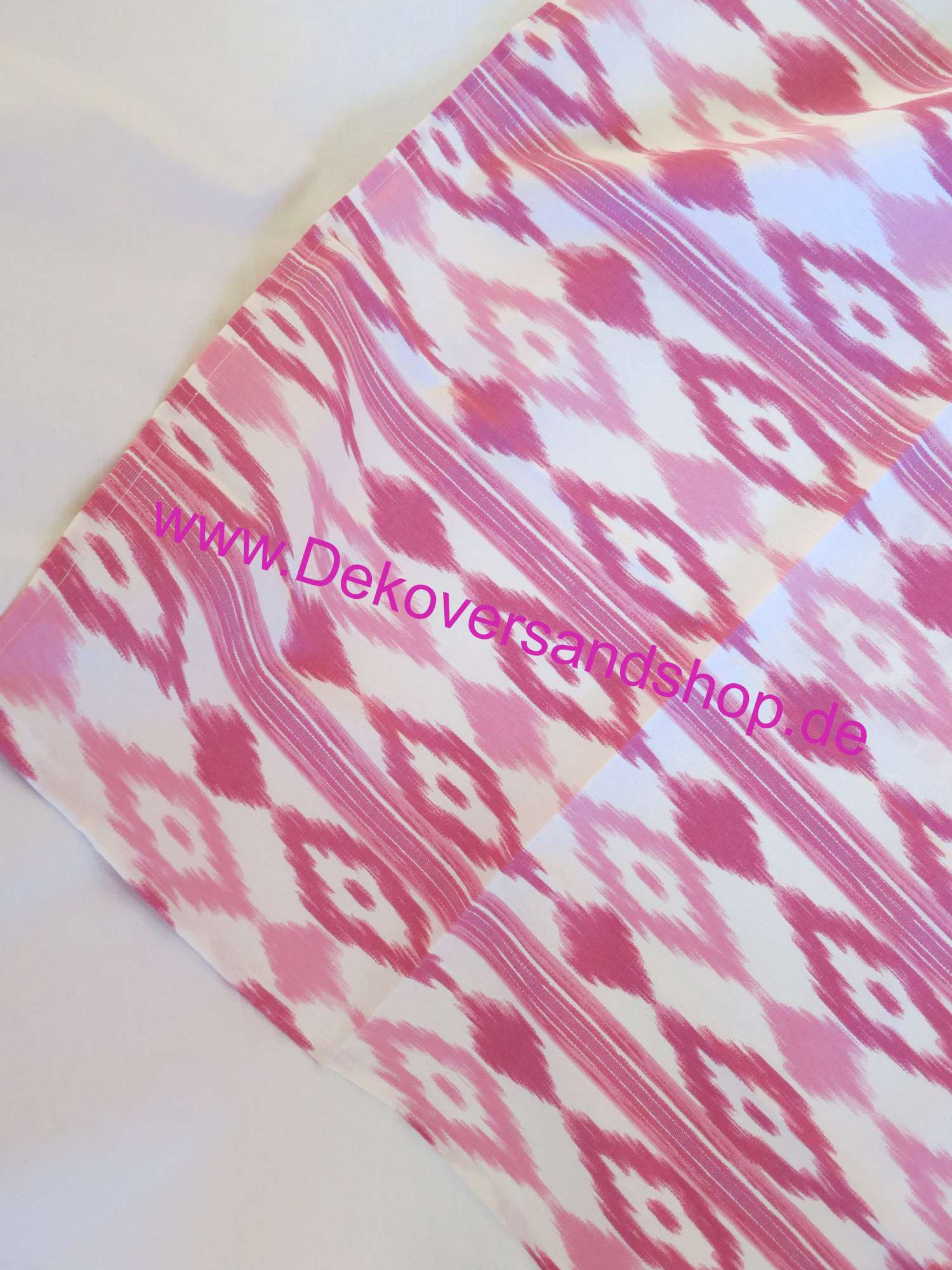 Tischdecke 80x80cm IKAT/Zungen-Muster Rosa/Pink