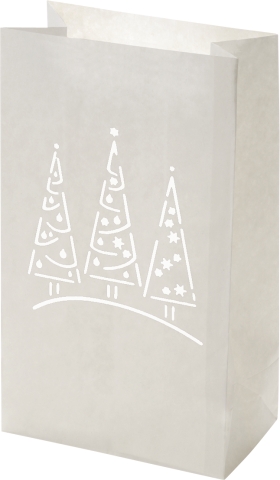 Lichttüte Weihnachtsbäume 6er 26,5 x 15,5 x 9