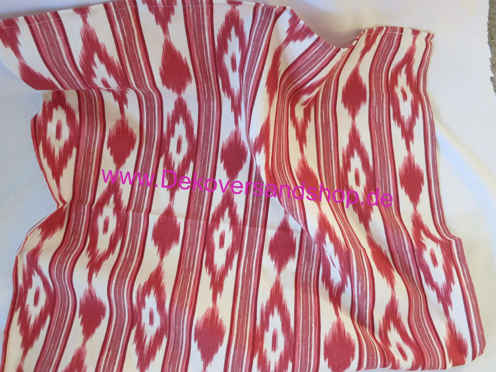 Tischdecke 80x80cm IKAT/Zungen-Muster ROJO/Rot