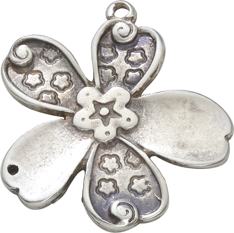 Met.Anhänger Blume 44mm
