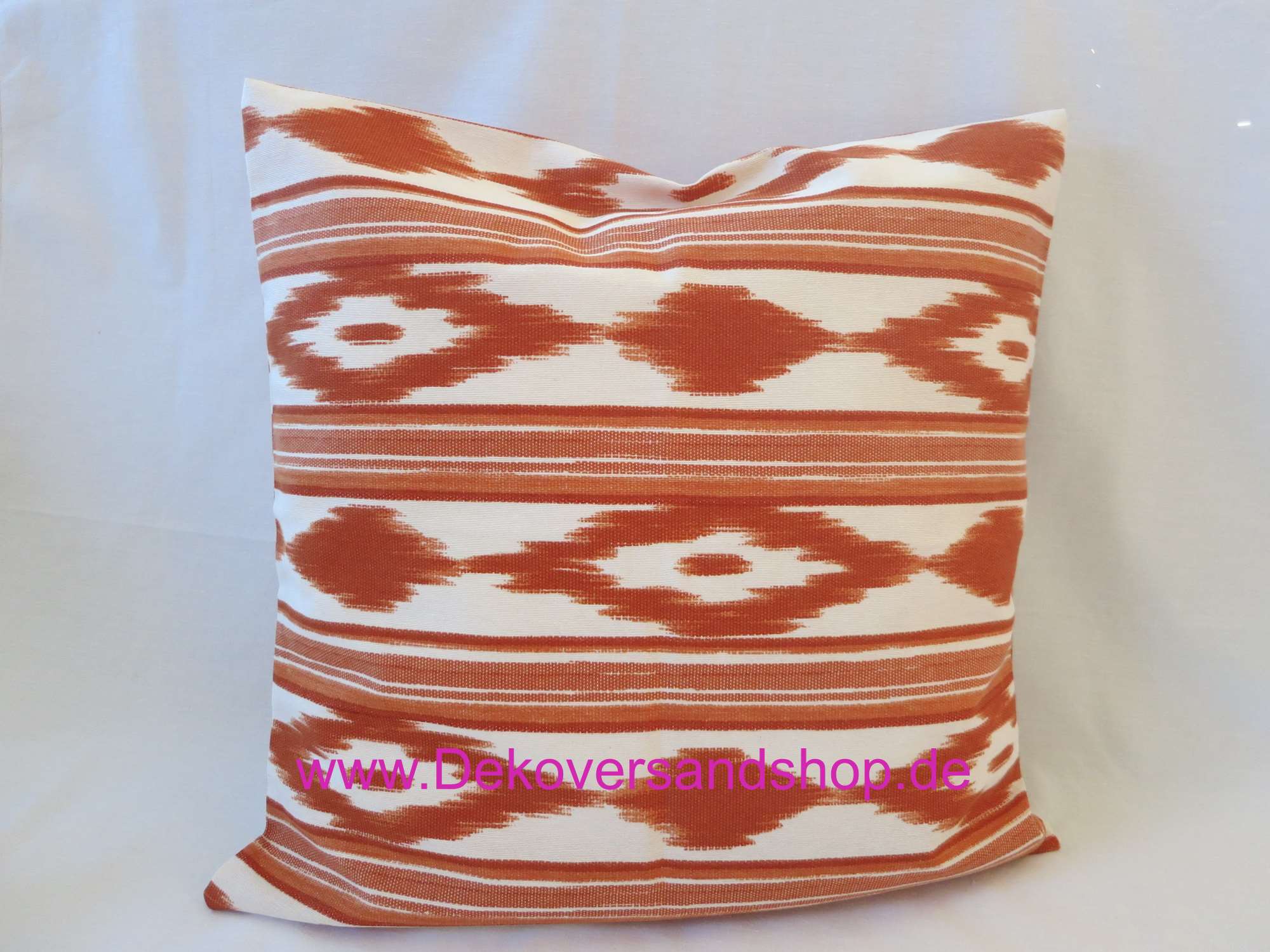 Kissenhülle IKAT Mallorquin TEJA/Rotbraun, 45x45
