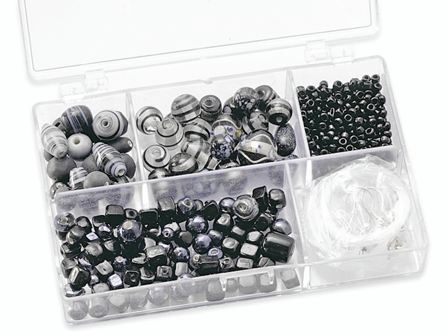 Perlenbox 80g 5-fach schwarz