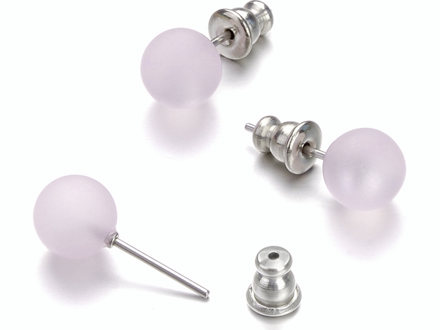 Polaris Ohrstecker 8mm rosa 2er