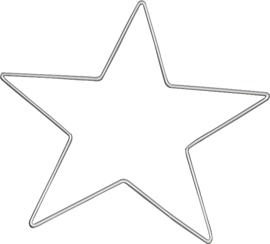 Drahtstern Ø 15 cm silberfarben