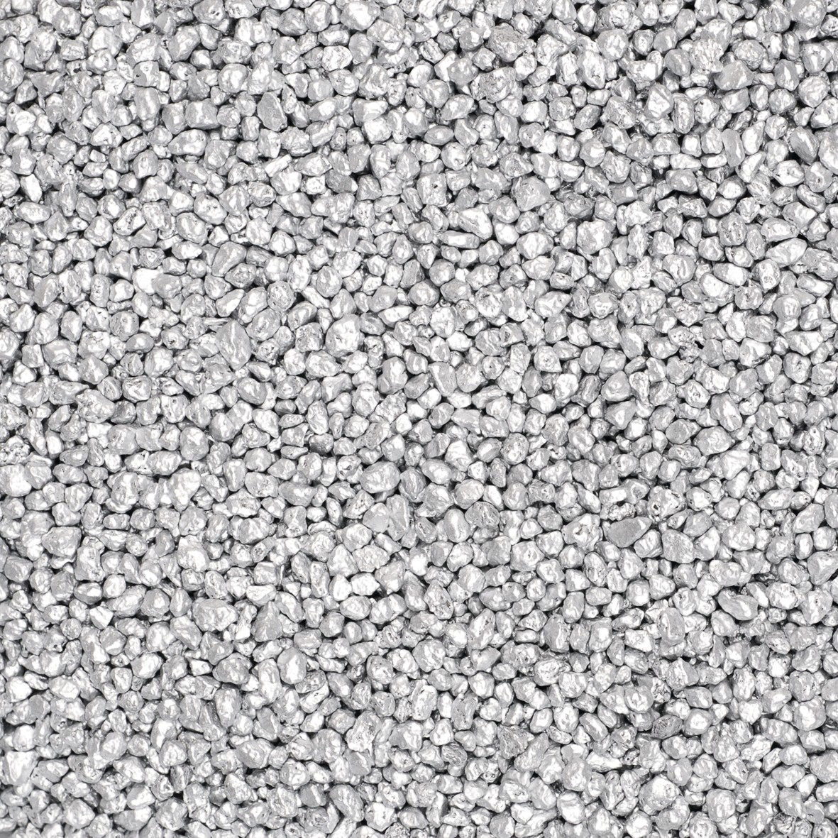 Granulat, 2 - 3 mm, silberfarben, 500 ml