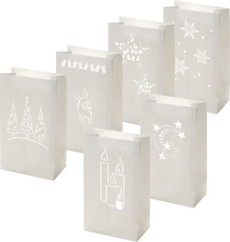 Lichttüte Set Winter 6er   26,5 x 15,5 x 9