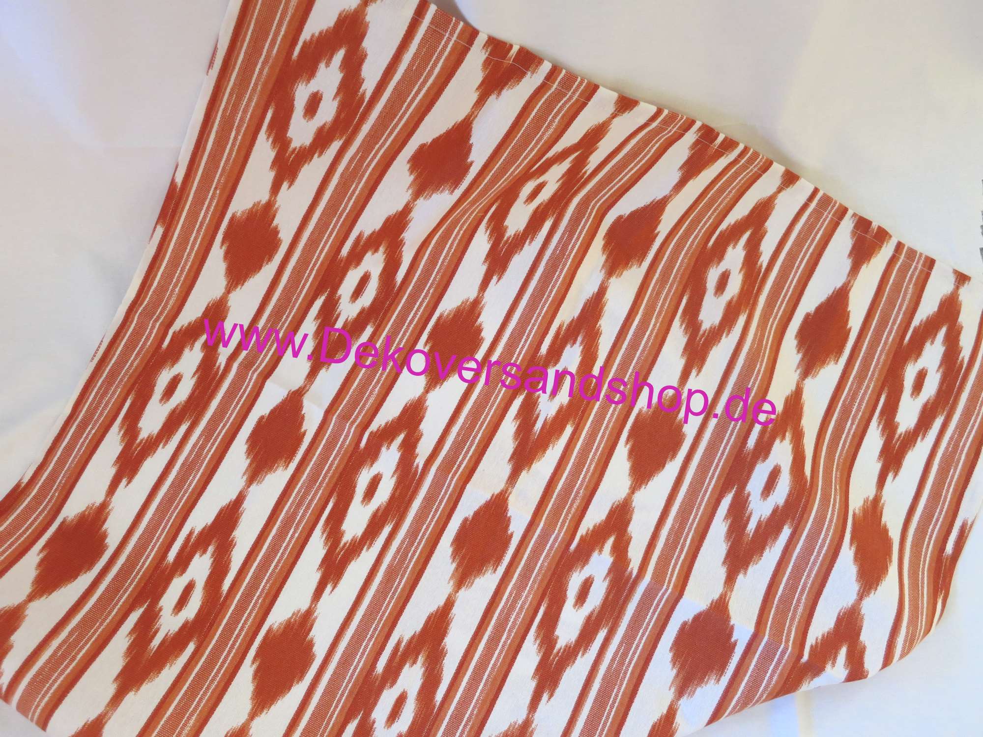Tischdecke 80x80cm IKAT/Zungen-Muster,TEJA/Rotbraun