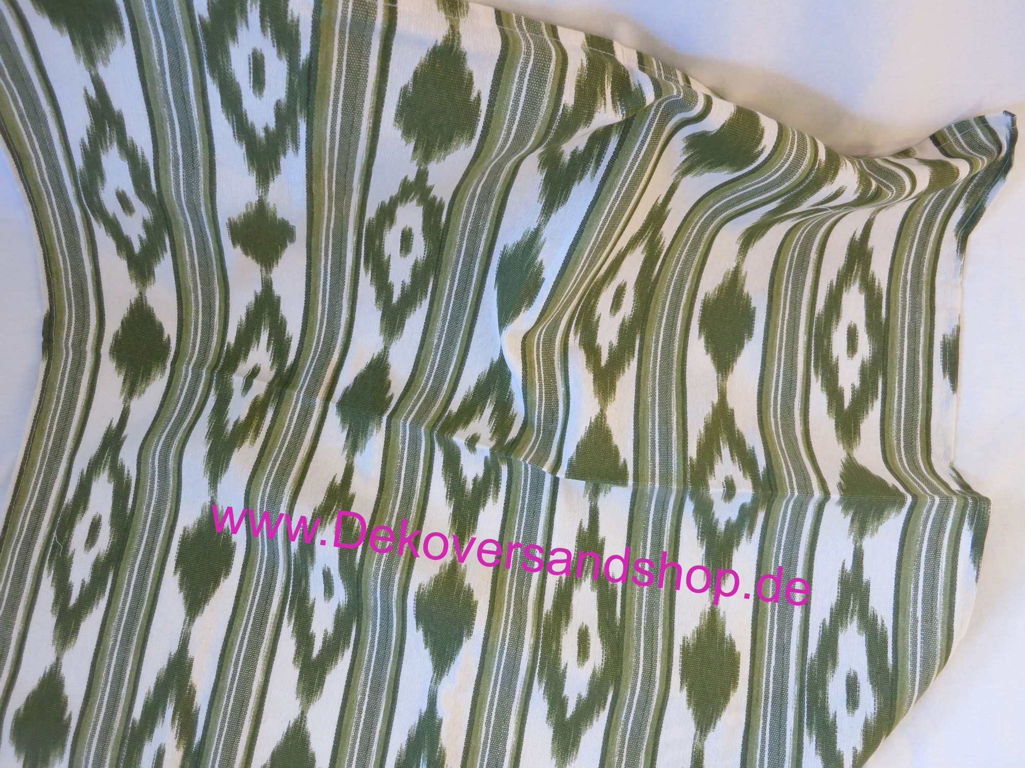 Tischdecke 80x80cm IKAT/Zungen-Muster VERDE/Grün